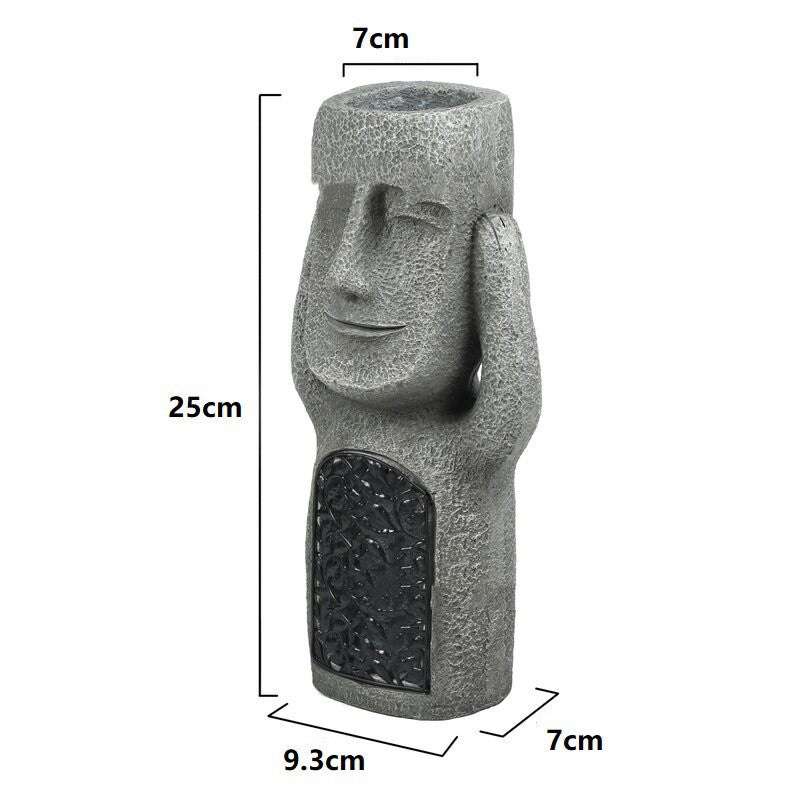 Garden Easter Island Statues Solar Lights