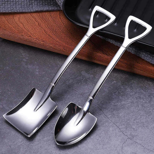 4Pcs Shovel Shaped Stainless Steel Spoons