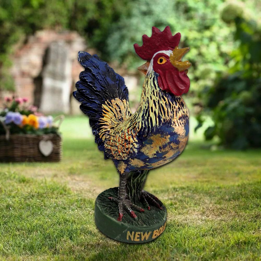 Farmhouse Rooster Rustic Sculpture