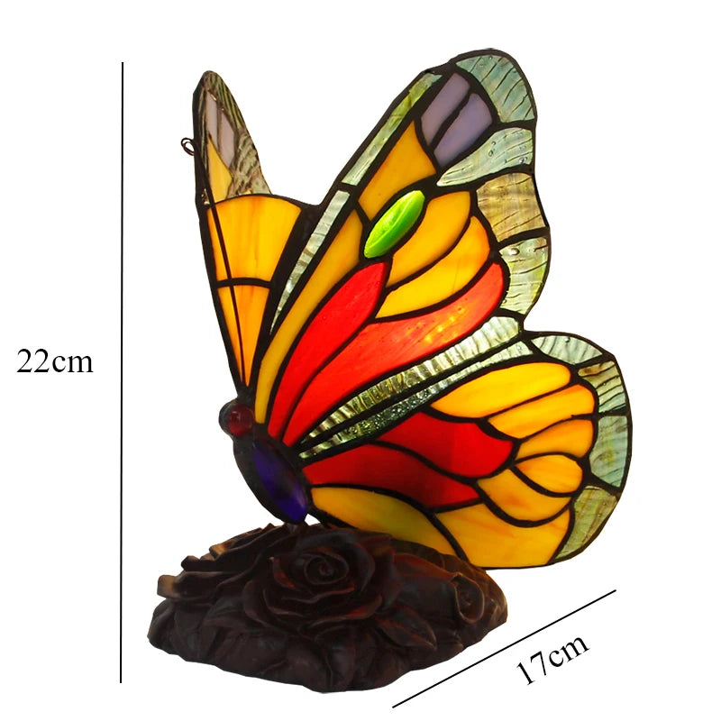 Stained Glass Butterfly Lamp