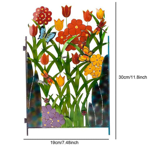 Colorful Metal Flower Garden Screen Divider