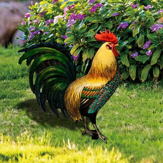 Majestic Garden Rooster Statue