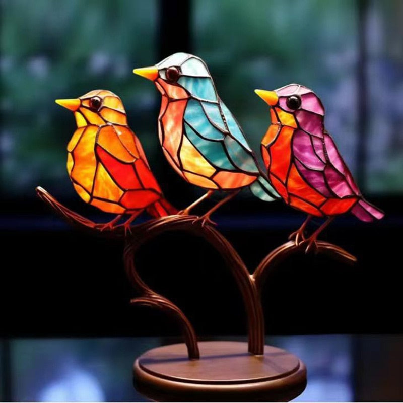 Stained Glass Art - Birds