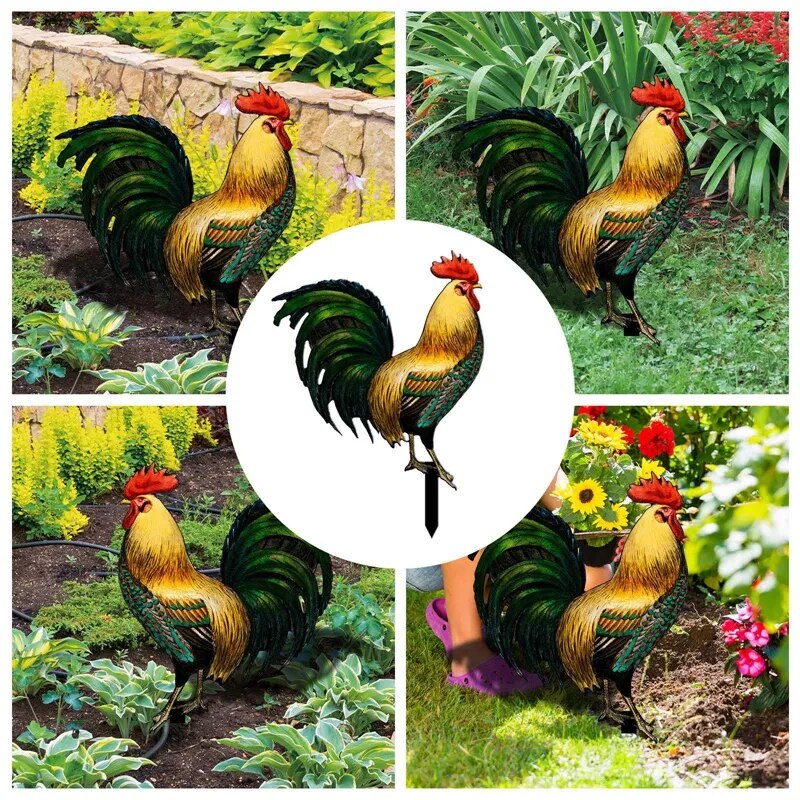 Majestic Garden Rooster Statue