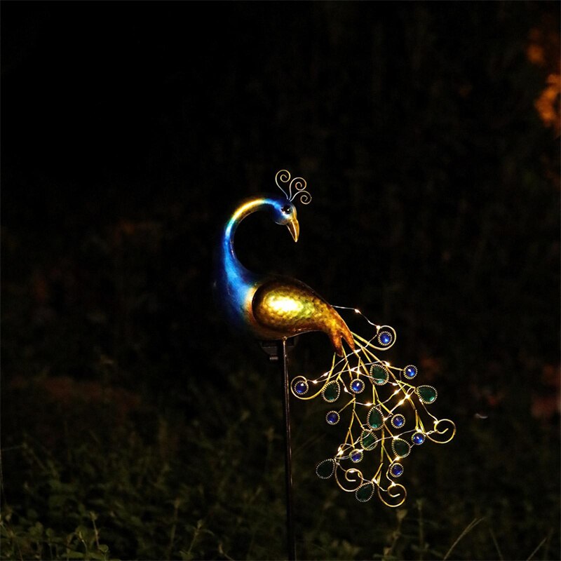 Luminous Peacock Solar Garden Lights