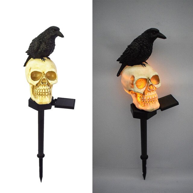 Crow Skull Light Outdoor Solar Light