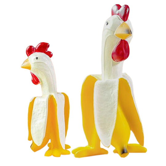 Banana Rooster Figurine