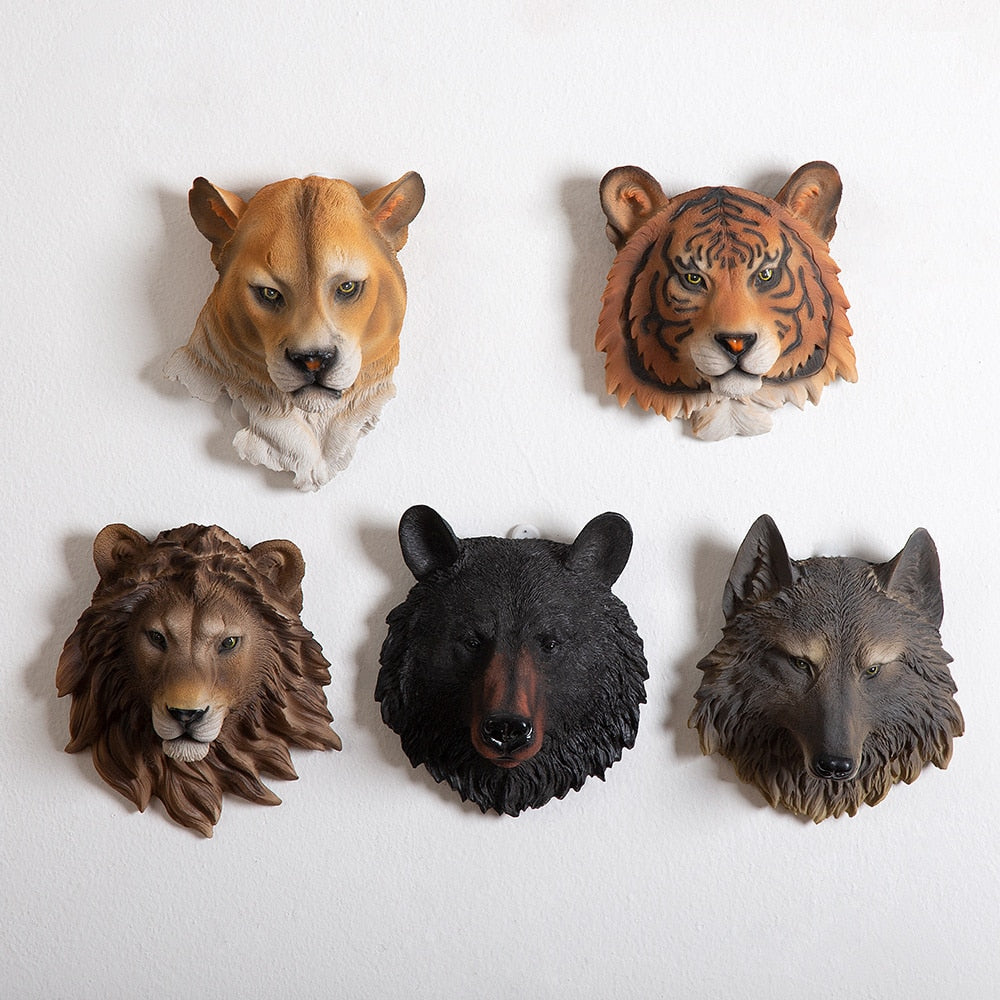 Resin Animal Head Wall Decoration