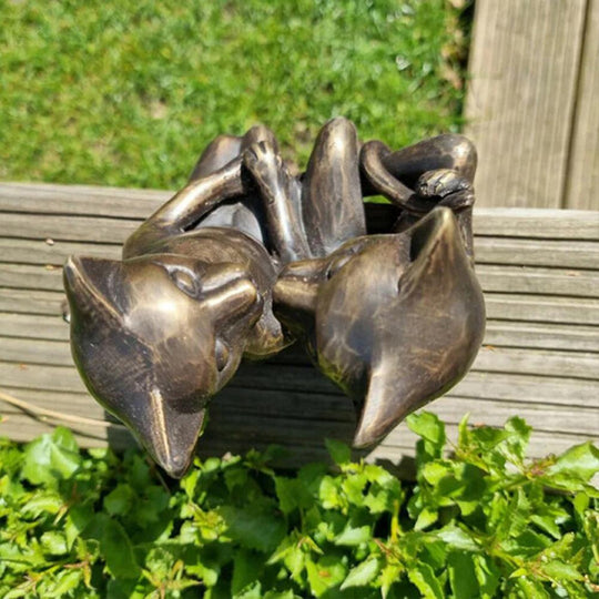 Loving Cats Purrfect Couple Garden Sculpture