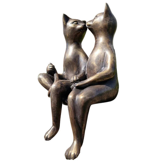 Loving Cats Purrfect Couple Garden Sculpture