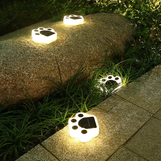 Paw Solar-Powered Garden Lamps