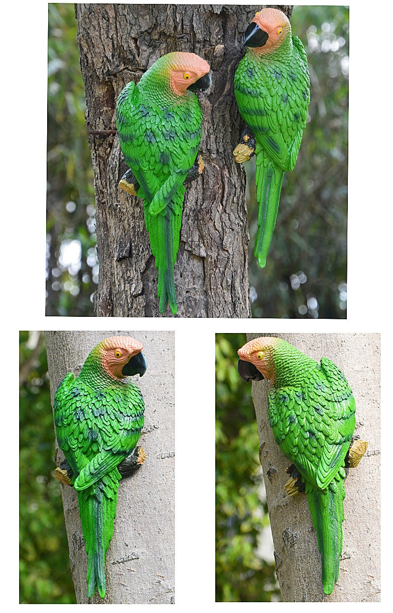 Parrot Statue Wall Decoration