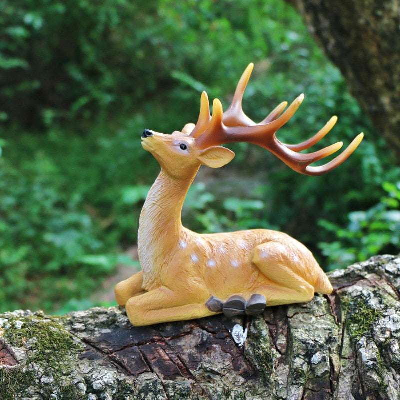 Wildlife Wonders Antlered Deer Resin Figurine