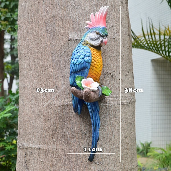 Parrot Statue Wall Decoration