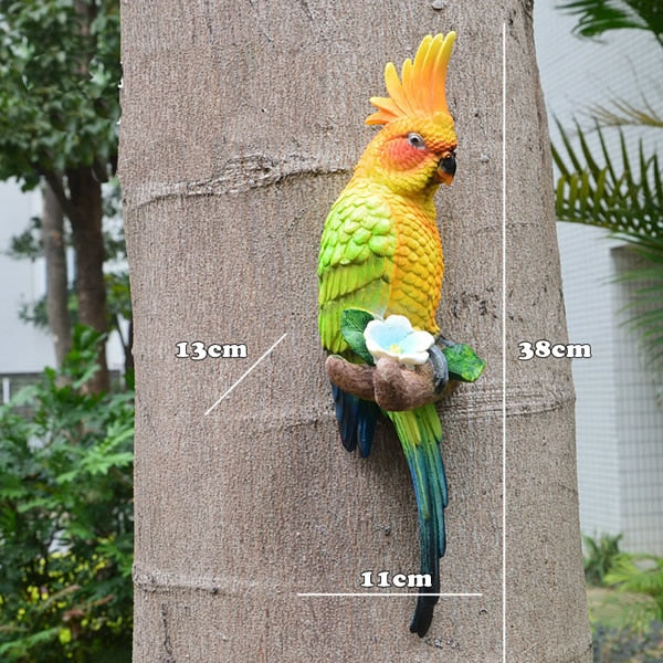 Parrot Statue Wall Decoration