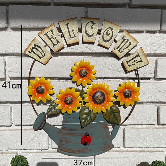 Handcrafted Hanging Garden Welcome Signs