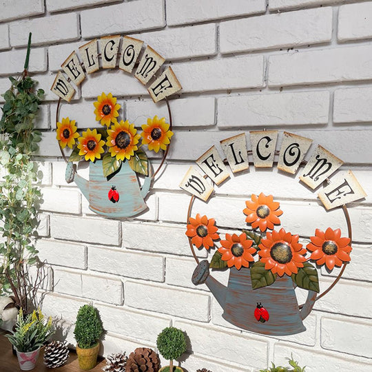 Handcrafted Hanging Garden Welcome Signs