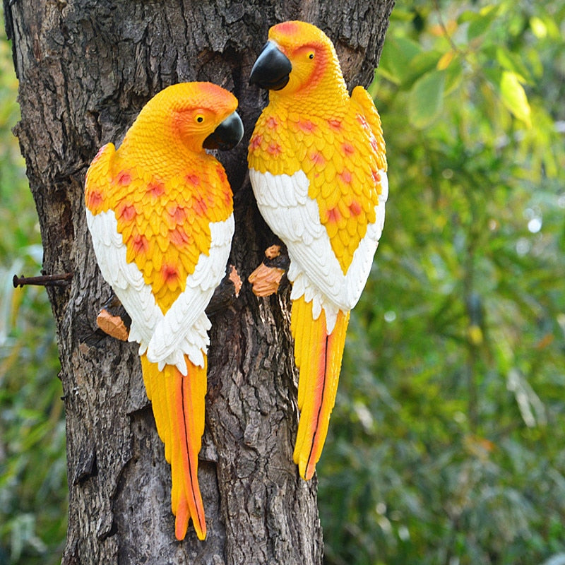 Parrot Statue Wall Decoration