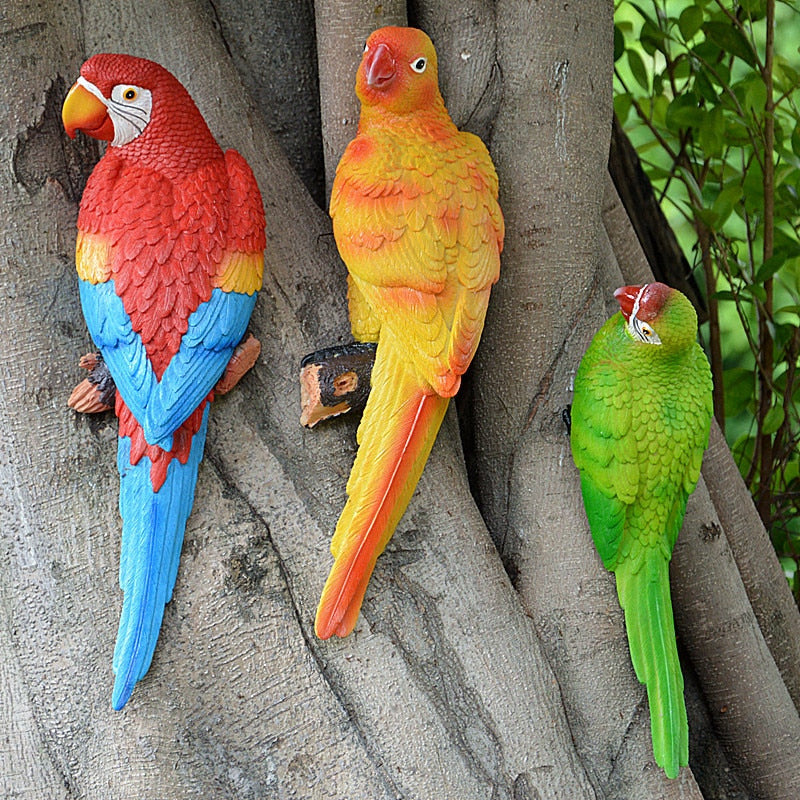 Parrot Statue Wall Decoration