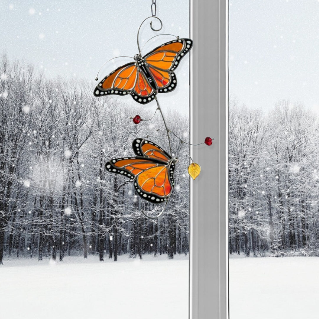 Stained Glass Matel Ornament - Butterfly