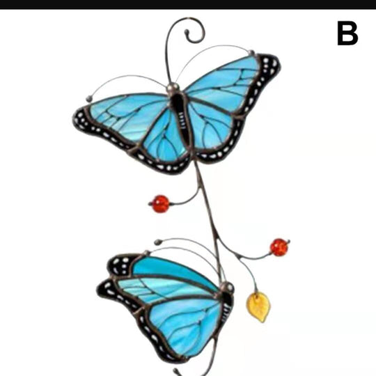 Stained Glass Matel Ornament - Butterfly