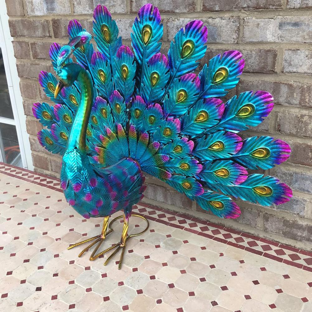 Standing Peacock Metal Art
