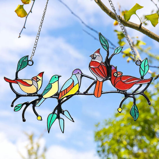 Stained Glass Art - Song Birds