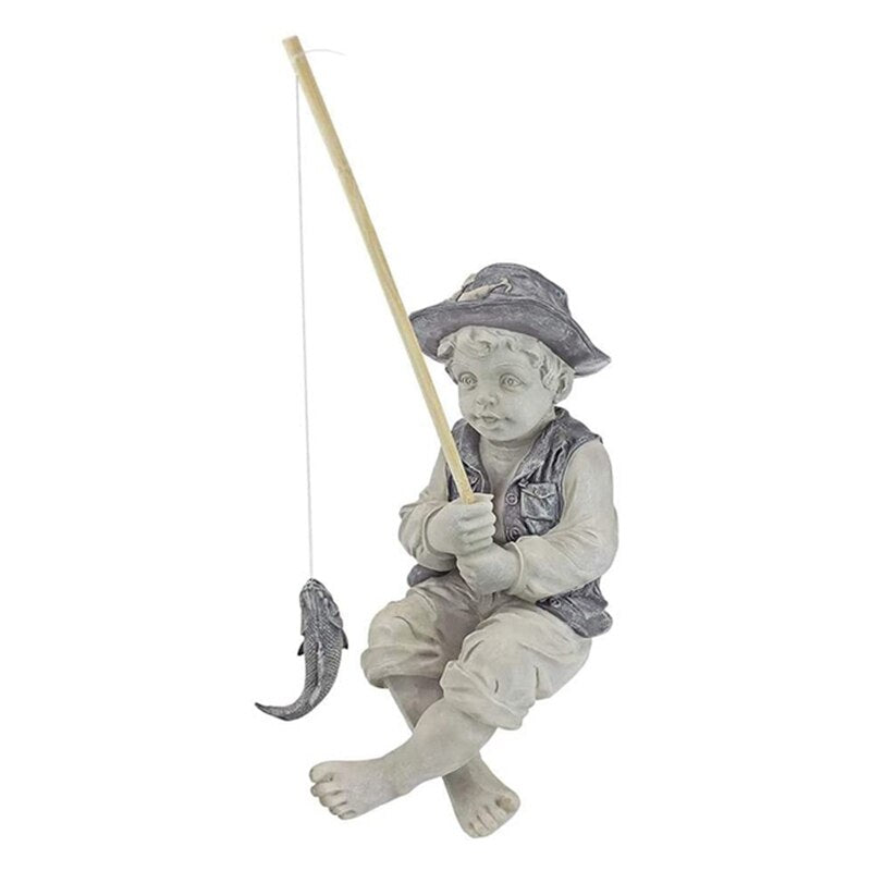 Garden Sculpture - Fisherman