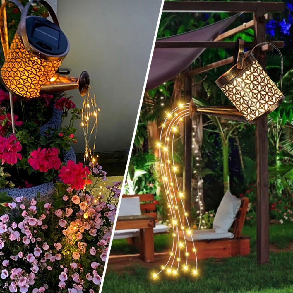 Solar Led Watering Can Ornament