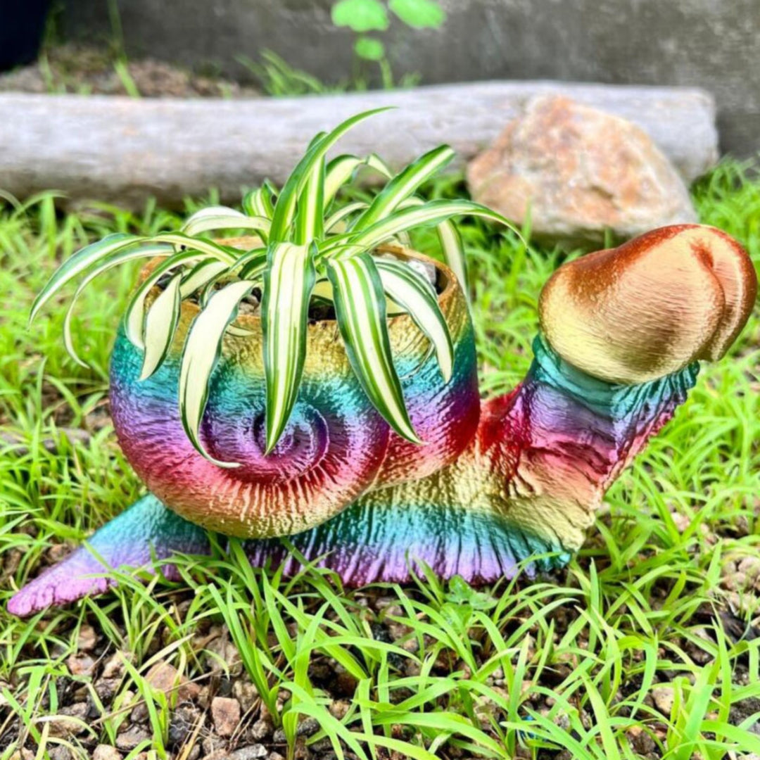 Rainbow Shell Garden Planter