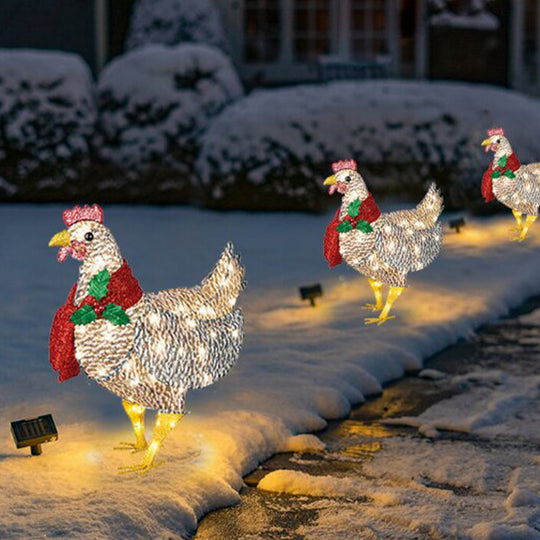 Glowing Poultry Patio Ornament