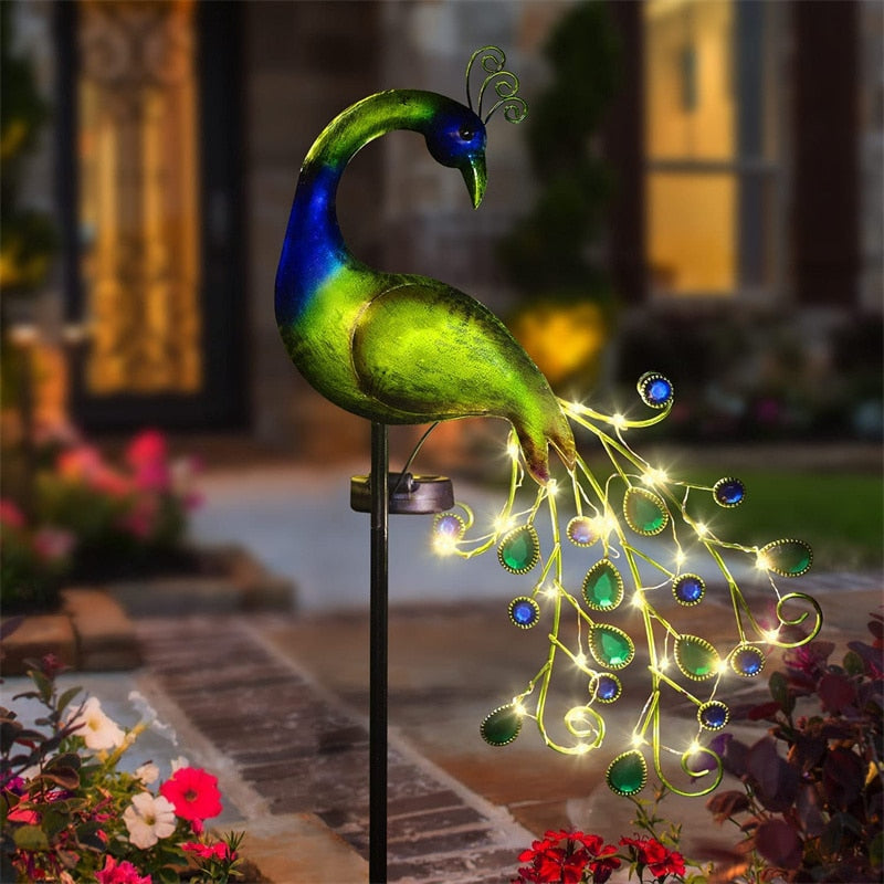 Luminous Peacock Solar Garden Lights