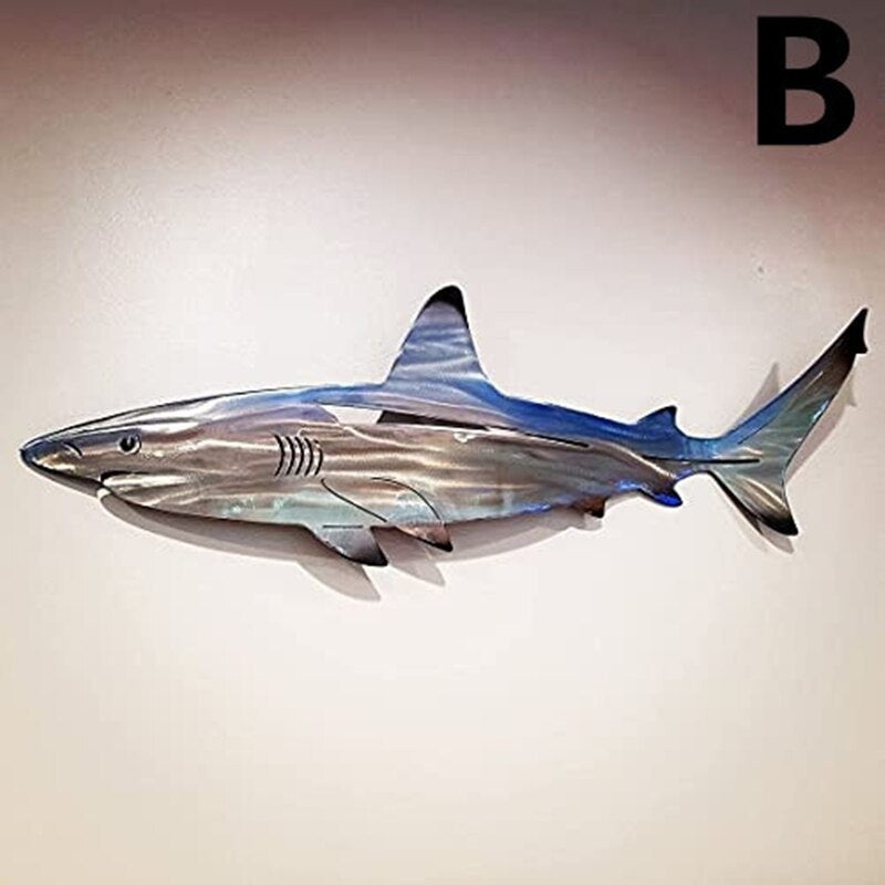 Great White Hammerhead Shark Metal Wall Art