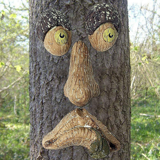 Funny Old Man Tree Face Decoration