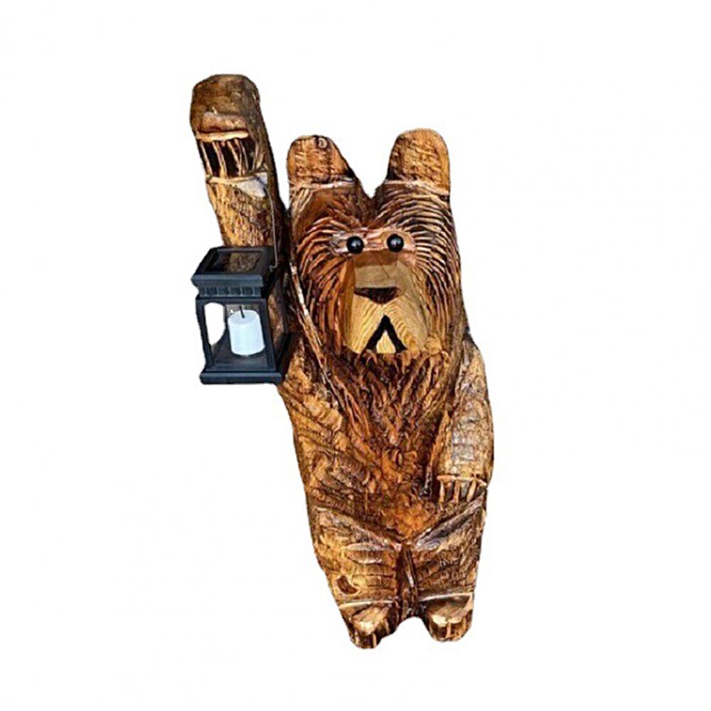 Solar Bear Lantern Garden Statue