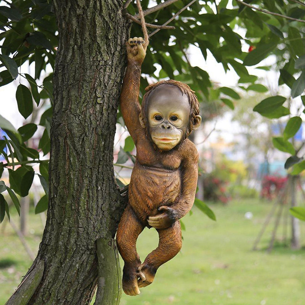 Swinging Monkey Tree Sculpture
