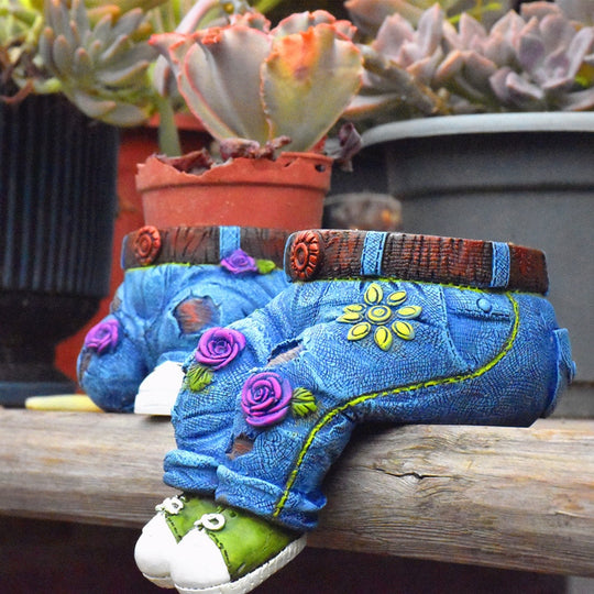 Creative Cute Small Jeans Flowerpots