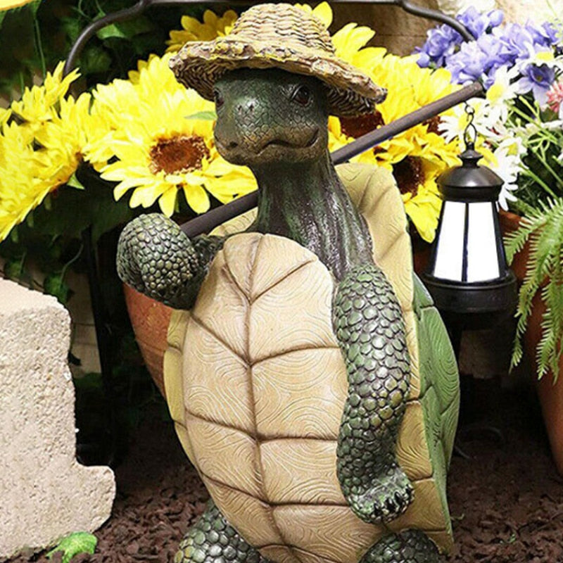 Journeying Turtle Sculpture – Rose Leaf Garden