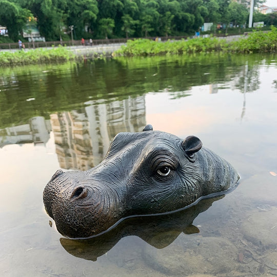 Hippo Head Floating Pond Decor