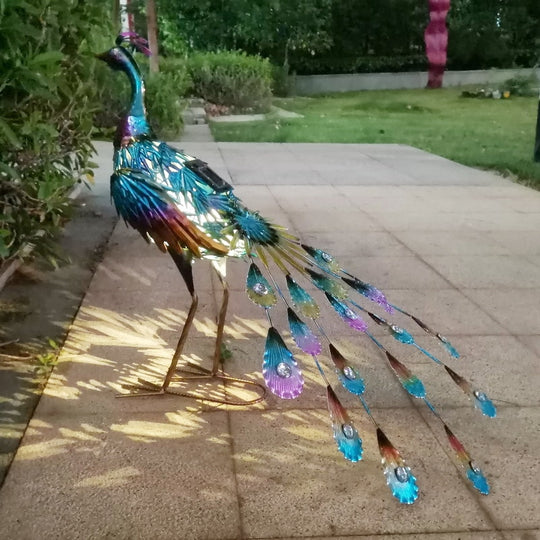 Solar Peacock Metal Art