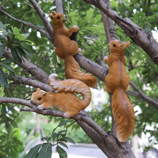 Squirrel on Branch Garden Statue