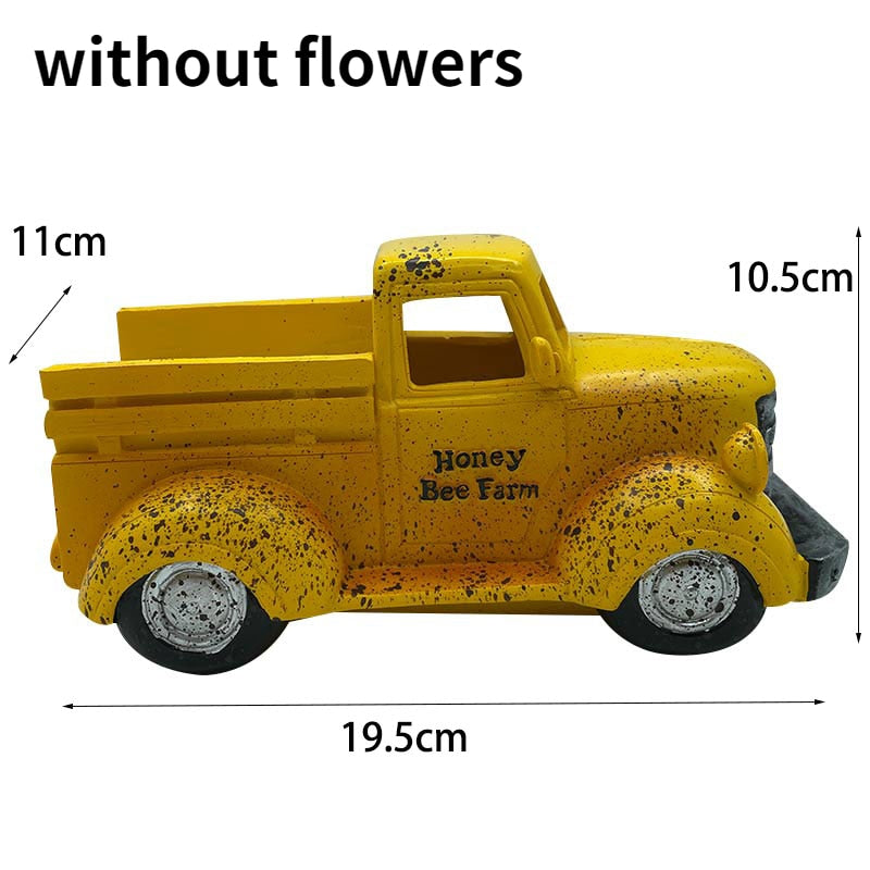 Retro Mini Truck Garden Ornament