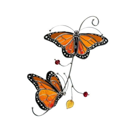 Stained Glass Matel Ornament - Butterfly