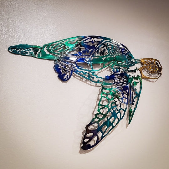 Metal Art Sea Turtle